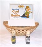 NGH106C Coal in Mini Glass Bottle With Custom Imprint
